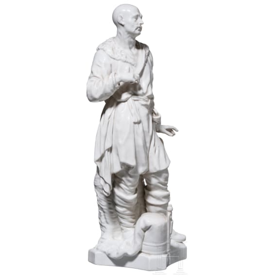 "Cossack" - a KPM porcelain figurine after the 1772 centrepiece, gift by Frederick the Great to Catherine the Great
