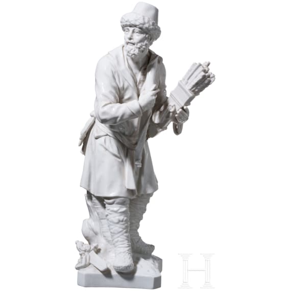Russian Archer - a KPM porcelain figurine after the 1772 centrepiece, gift by Frederick the Great to Catherine the Great