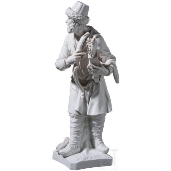 Russian Archer - a KPM porcelain figurine after the 1772 centrepiece, gift by Frederick the Great to Catherine the Great