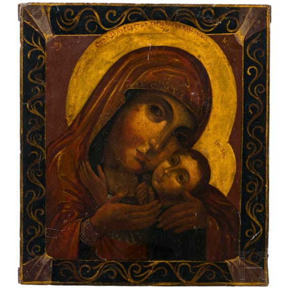 A Russian icon showing the Korsunskaya Mother of God, late 19th century