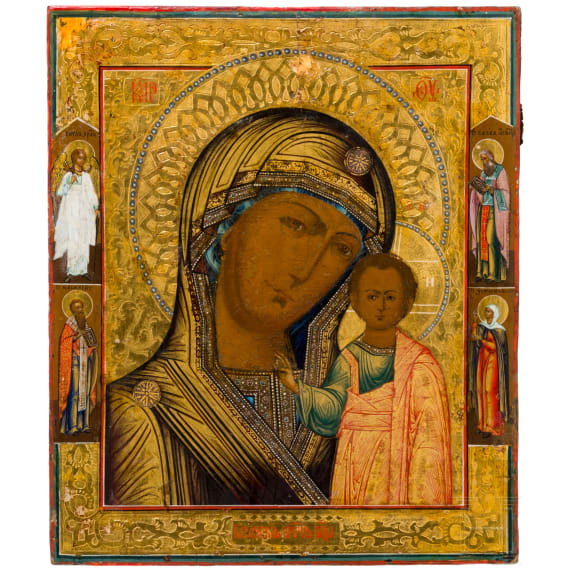 A Russian icon showing the Kazanskaya Mother of God, 19th century
