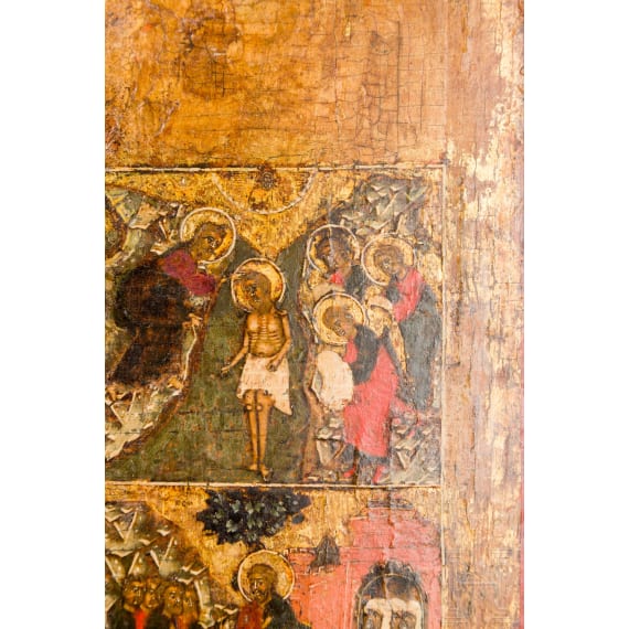 A wing of a Russian royal door triptych, circa 1700