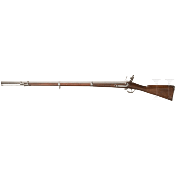 A reconverted flintlock infantry rifle model 1853 T, Li&egrave;ge