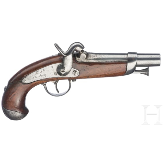 A percussion pistol M 1842 for Gendarmerie, Mutzig