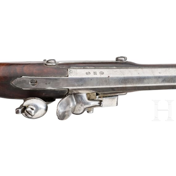 A flintlock blunderbuss, similar to the Sea Service blunderbuss, London, 1791