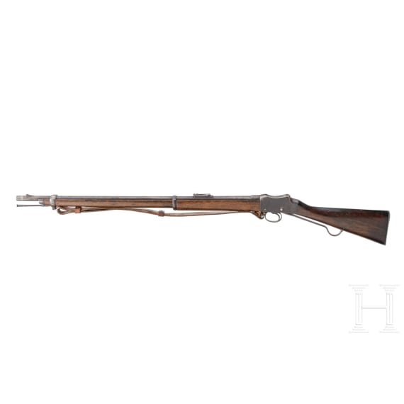 An Enfield Martini MK IV single-loading rifle