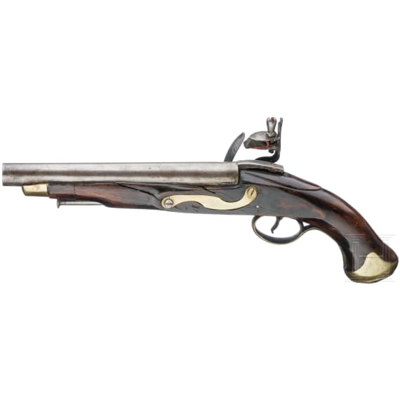 An English flintlock pistol similar to the New Land Pattern