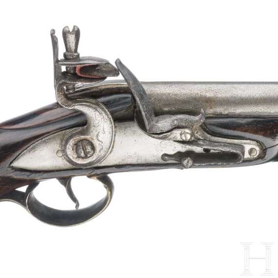 An English flintlock pistol similar to the New Land Pattern