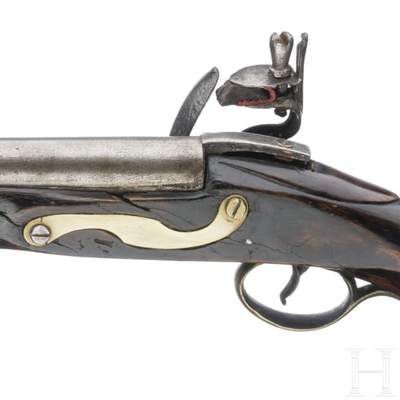 An English flintlock pistol similar to the New Land Pattern
