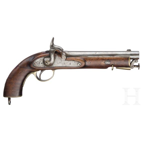 A sea-service percussion pistol, Birmingham, 1867