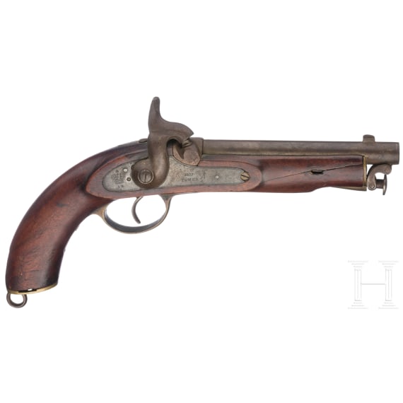 An Italian and an English percussion pistol, 1973 and 1857