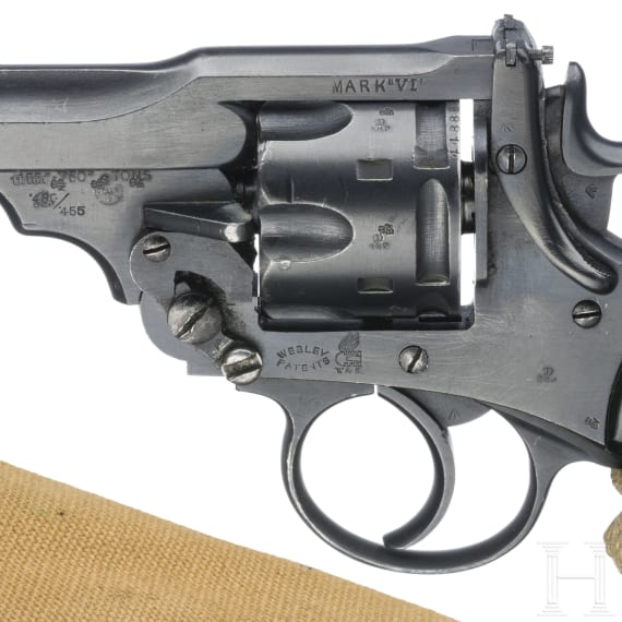 A Webley, Mod. Mark VI, in holster
