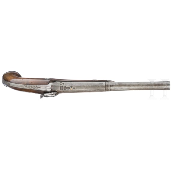 A pair of officer's percussion pistols, Naples, circa 1850