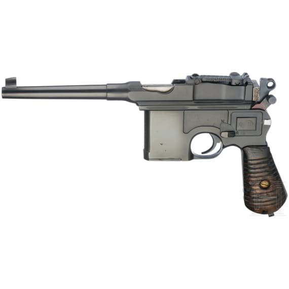 An Astra Azul MM 31, with shoulder stock