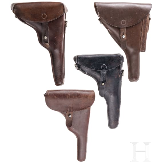 Four holsters for Swiss ordinance pistols