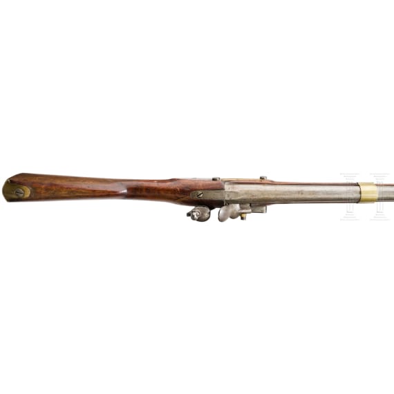 A flintlock cavalry musket with bayonet, Essen, 1809 - 1813