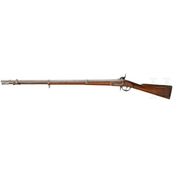A percussion rifle similar to artillery rifle 1809/40/52 U-M, with bayonet