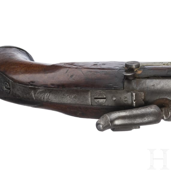 A Hanoverian rifled M 1818/43 "Kolbenpistole"