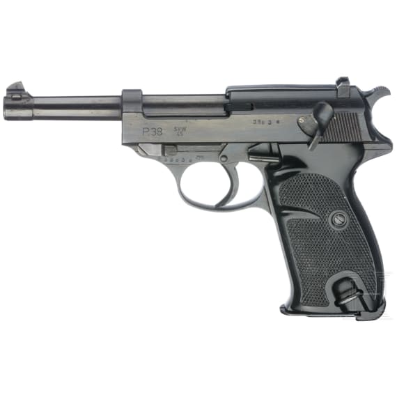A Mauser P 38, code "svw 45", with holster