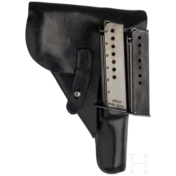 A Mauser P 38, code "svw 45", with holster