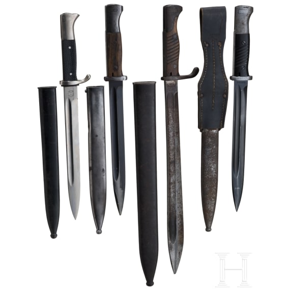 Four German bayonets