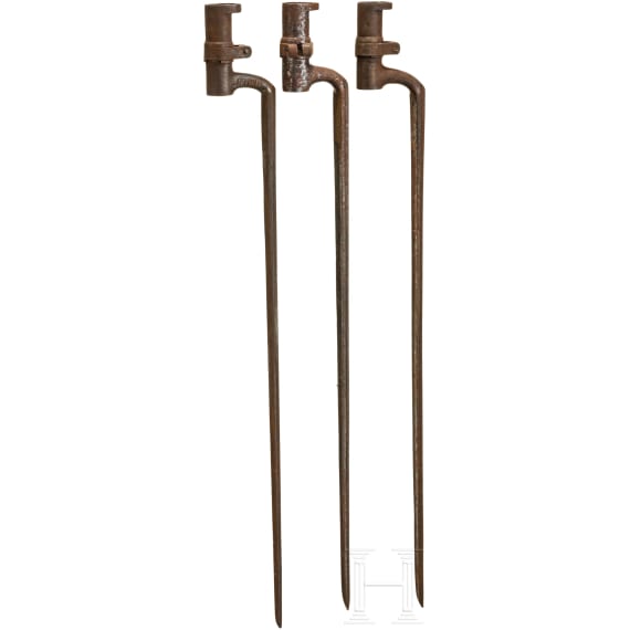 Three Bavarian bayonets mod. 1858 (Podewils)