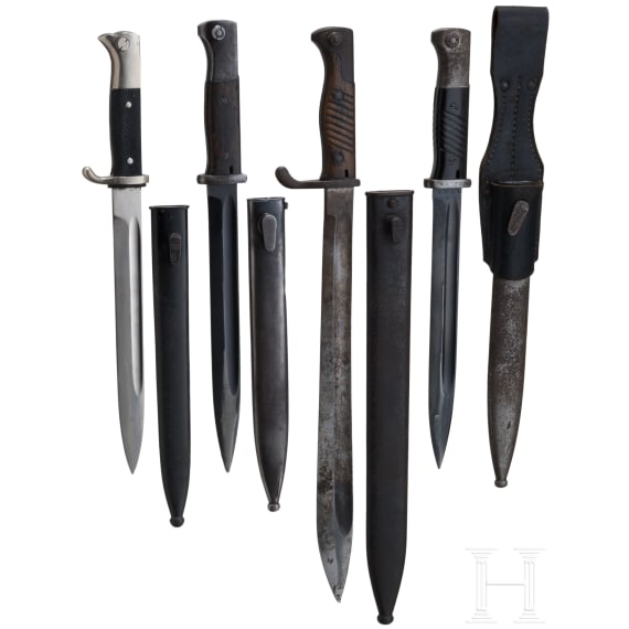 Four German bayonets