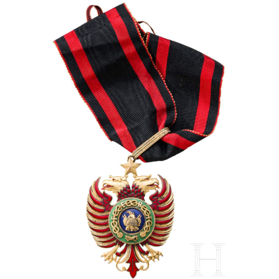 Skanderbeg-Orden (Urdh&eacute;ri i Sk&eacute;nderbeut) - Halsdekoration der 3. Klasse