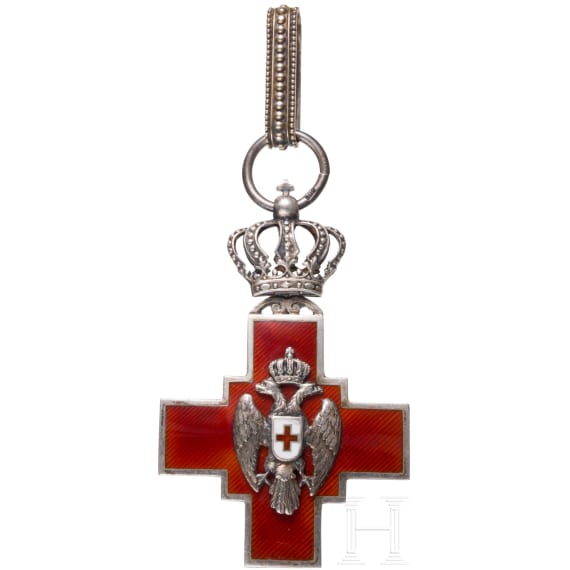 Orden vom Serbischen Roten Kreuz mit K&ouml;nigskrone, Halsdekoration ab 1882