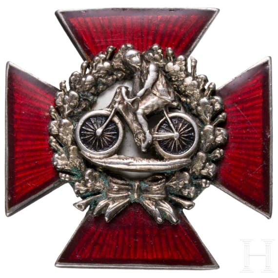 Abzeichen eines Fahrradvereins, Russland, datiert 1914