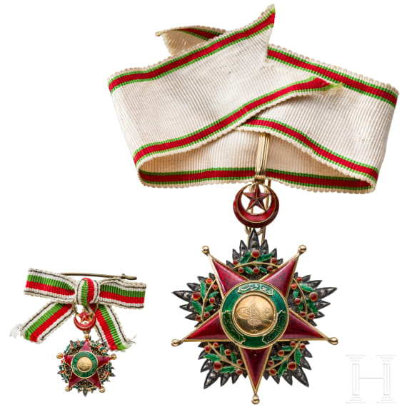 Sefkat-Nishani Orden - Stern der 3. Klasse und Miniatur