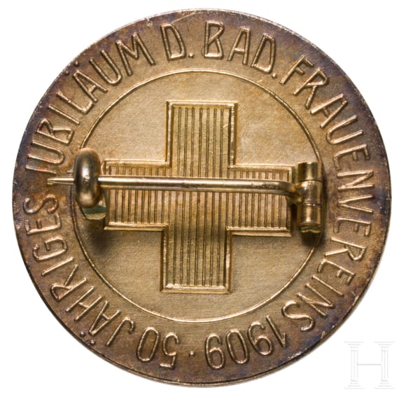 Abzeichen zum 50. Jubil&auml;um des Badischen Frauenvereins 1909