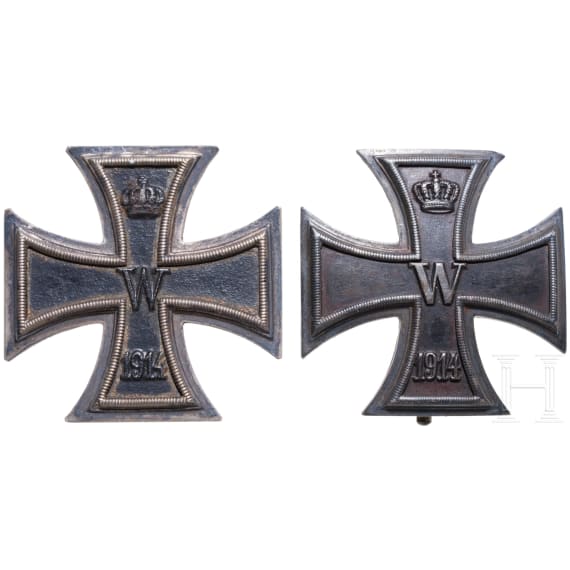 Zwei Eiserne Kreuze 1. Klasse 1914