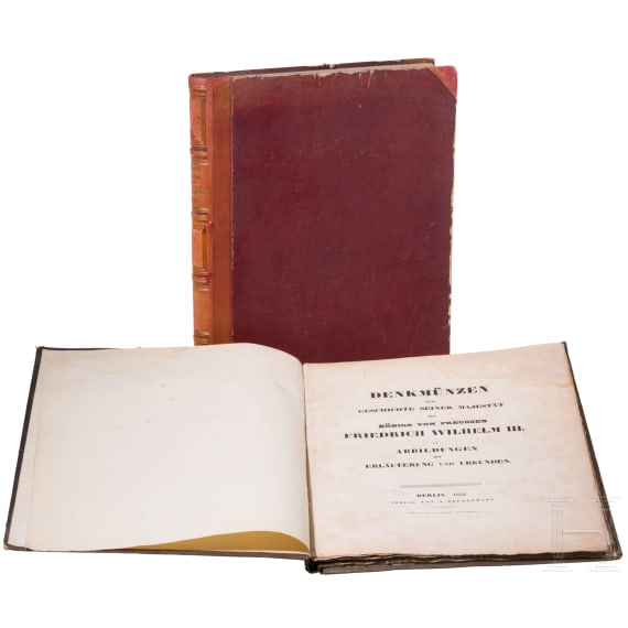 "Das Buch vom Rothen Adler-Orden", 1868, und "Denkm&uuml;nzen zur Geschichte des K&ouml;nigs von Preussen Friedrich Wilhelm III." 1834