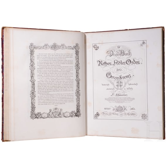 "Das Buch vom Rothen Adler-Orden", 1868, und "Denkm&uuml;nzen zur Geschichte des K&ouml;nigs von Preussen Friedrich Wilhelm III." 1834