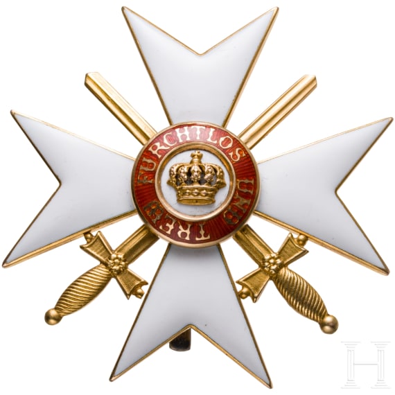 Orden der W&uuml;rttembergischen Krone - Kreuz der Ehrenritter mit Schwertern