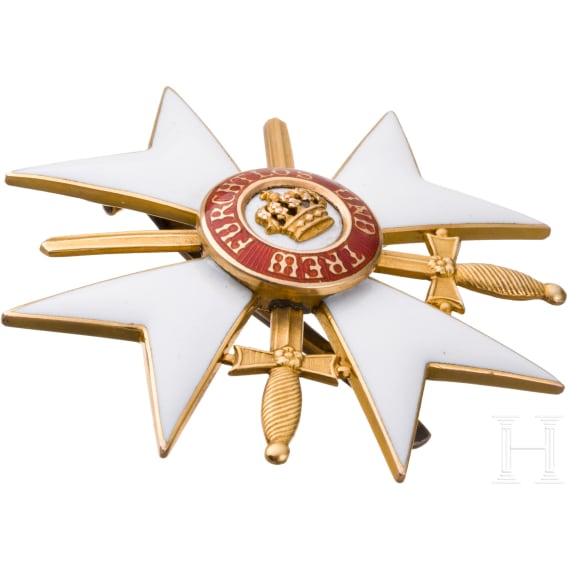 Orden der W&uuml;rttembergischen Krone - Kreuz der Ehrenritter mit Schwertern