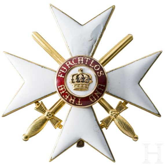 Orden der W&uuml;rttembergischen Krone - Kreuz der Ehrenritter mit Schwertern