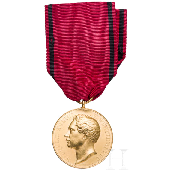 Goldene Zivilverdienstmedaille, &auml;lteres Bildnis, 1841 - 1864