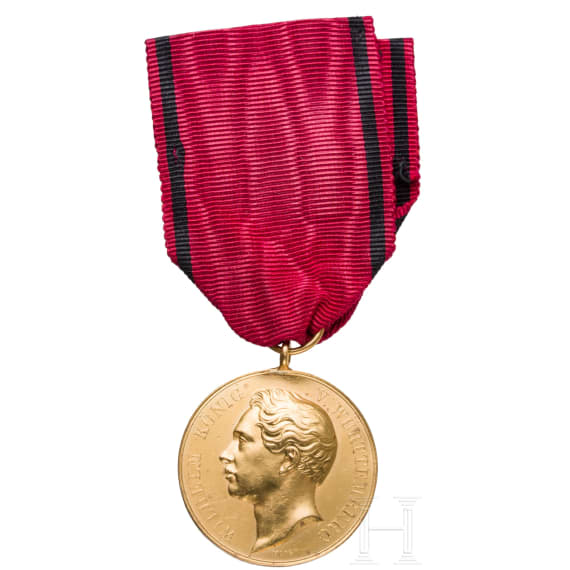 Goldene Zivilverdienstmedaille, &auml;lteres Bildnis, 1841 - 1864