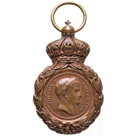 St.-Helena-Medaille mit Verleihungsurkunde f&uuml;r einen W&uuml;rttemberger