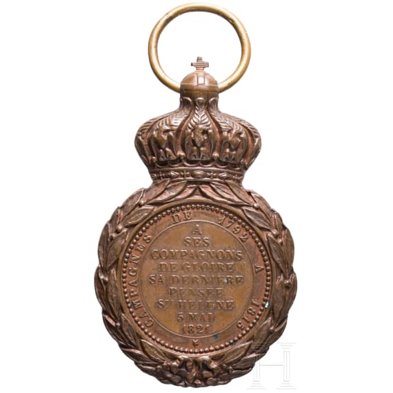 St.-Helena-Medaille mit Verleihungsurkunde f&uuml;r einen W&uuml;rttemberger