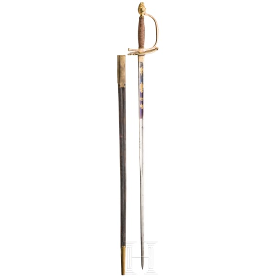 Degen eines Offiziers, sog. "&eacute;p&eacute;e uniforme", Ende 18. Jhdt.