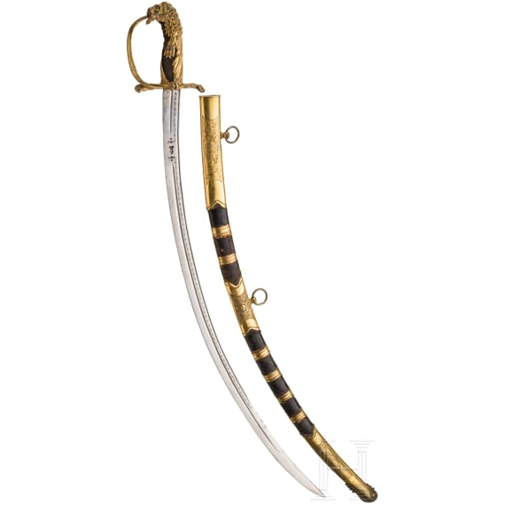 Prunkvoller S&auml;bel f&uuml;r Offiziere unter der Bourbonenherrschaft, um 1820