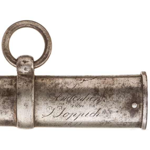 Fr&uuml;her S&auml;bel M 1822 f&uuml;r Mannschaften der Kavallerie mit Widmung