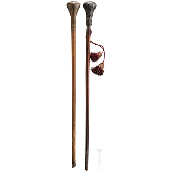 Zwei Tambourst&auml;be, 19. Jhdt.