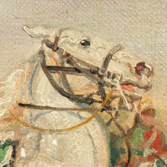 Eug&egrave;ne P&eacute;chaubes (1890 - 1967), Trompeter des 5. Dragoner-Regiments im Felde