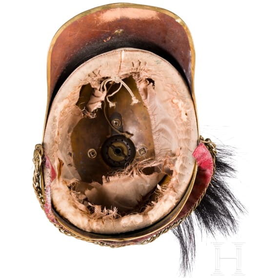 Helm M 1871 f&uuml;r Offiziere der 2nd Dragoon Guards (Queen's Bays), um 1910