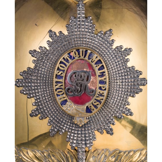 Helm M 1871 f&uuml;r Offiziere der 2nd Dragoon Guards (Queen's Bays), um 1910
