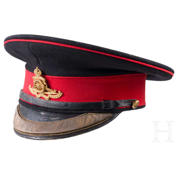 Schirmm&uuml;tze f&uuml;r Stabsoffiziere der Royal Artillery, 1. H&auml;lfte 20. Jhdt.